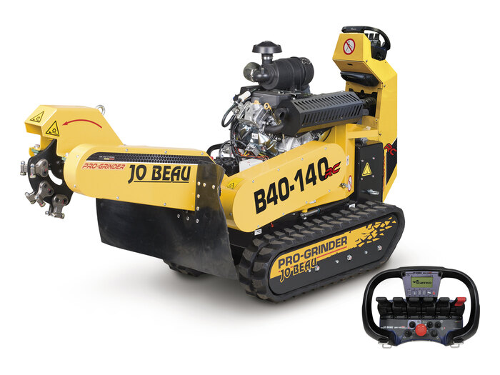 Jo Beau B40-140 RC stump grinder with Scanreco remote control